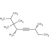 2d structure of (3R,6R)-3,6,7,7,8-pentamethylnon-4-yne