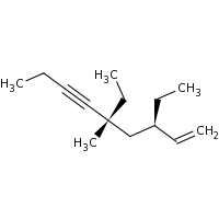 2d structure of (3R,5R)-3,5-diethyl-5-methylnon-1-en-6-yne