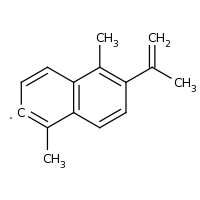 2d structure of 1,5-dimethyl-6-(prop-1-en-2-yl)naphthalen-2-yl