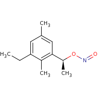 2d structure of (1S)-1-(3-ethyl-2,5-dimethylphenyl)ethyl nitrite