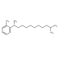 2d structure of 1-methyl-2-[(2R)-11-methyldodecan-2-yl]benzene