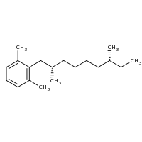 2d structure of 2-[(2S,7R)-2,7-dimethylnonyl]-1,3-dimethylbenzene