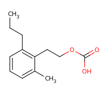2d structure of [2-(2-methyl-6-propylphenyl)ethyl] hydrogen carbonate