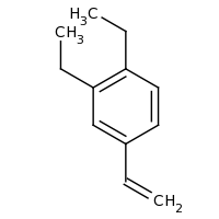 2d structure of 4-ethenyl-1,2-diethylbenzene