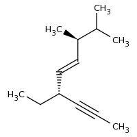 2d structure of (4R,5E,7S)-4-ethyl-7,8-dimethylnon-5-en-2-yne