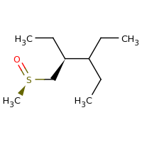 2d structure of (4S)-3-ethyl-4-[(R)-methanesulfinylmethyl]hexane