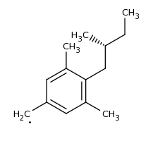 2d structure of {3,5-dimethyl-4-[(2R)-2-methylbutyl]phenyl}methyl