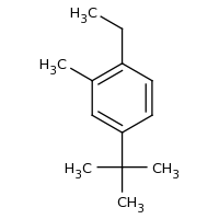 2d structure of 4-tert-butyl-1-ethyl-2-methylbenzene