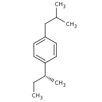 2d structure of 1-[(2R)-butan-2-yl]-4-(2-methylpropyl)benzene