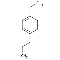 2d structure of 1-ethyl-4-propylbenzene