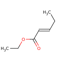 2d structure of ethyl (2E)-pent-2-enoate