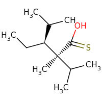 2d structure of (2S,3S)-3-ethyl-2,4-dimethyl-2-(propan-2-yl)pentanethioic O-acid