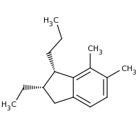 2d structure of (1S,2S)-2-ethyl-6,7-dimethyl-1-propyl-2,3-dihydro-1H-indene