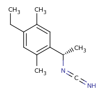 2d structure of carboximidoyl[(1S)-1-(4-ethyl-2,5-dimethylphenyl)ethyl]amine