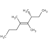 2d structure of (3R,4E)-3,4,5-trimethyloct-4-ene