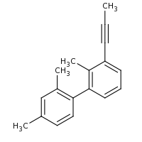 2d structure of 1-(2,4-dimethylphenyl)-2-methyl-3-(prop-1-yn-1-yl)benzene