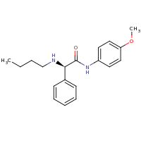 2d structure of (2R)-2-(butylamino)-N-(4-methoxyphenyl)-2-phenylacetamide