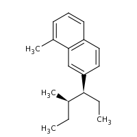 2d structure of 1-methyl-7-[(3S,4R)-4-methylhexan-3-yl]naphthalene