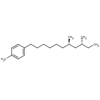 2d structure of 1-[(7R,9R)-7,9-dimethylundecyl]-4-methylbenzene