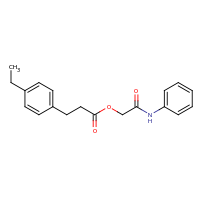 2d structure of (phenylcarbamoyl)methyl 3-(4-ethylphenyl)propanoate