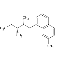 2d structure of 1-[(2R,3R)-2,3-dimethylpentyl]-7-methylnaphthalene
