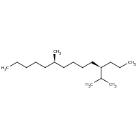 2d structure of (4R,9R)-9-methyl-4-(propan-2-yl)tetradecane