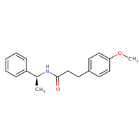 2d structure of 3-(4-methoxyphenyl)-N-[(1S)-1-phenylethyl]propanamide