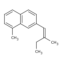 2d structure of 1-methyl-7-[(1Z)-2-methylbut-1-en-1-yl]naphthalene