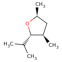2d structure of (2S,3R,5S)-3,5-dimethyl-2-(propan-2-yl)oxolane