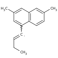 2d structure of 1-(3,6-dimethylnaphthalen-1-yl)but-1-en-1-yl