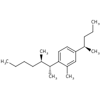 2d structure of 2-methyl-1-[(2R,3R)-3-methylheptan-2-yl]-4-[(2R)-pentan-2-yl]benzene