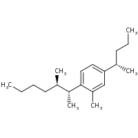 2d structure of 2-methyl-1-[(2R,3R)-3-methylheptan-2-yl]-4-[(2S)-pentan-2-yl]benzene