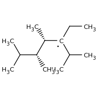 2d structure of (4R,5R)-3-ethyl-2,4,5,6-tetramethylheptan-3-yl