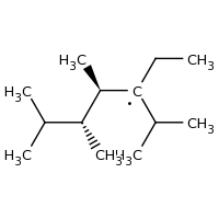 2d structure of (4S,5R)-3-ethyl-2,4,5,6-tetramethylheptan-3-yl