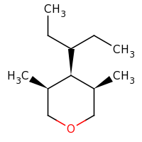 2d structure of (3R,4R,5S)-3,5-dimethyl-4-(pentan-3-yl)oxane