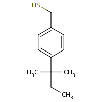 2d structure of [4-(2-methylbutan-2-yl)phenyl]methanethiol