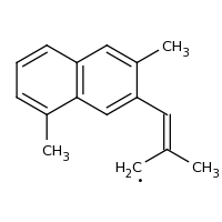 2d structure of (2E)-3-(3,8-dimethylnaphthalen-2-yl)-2-methylprop-2-en-1-yl