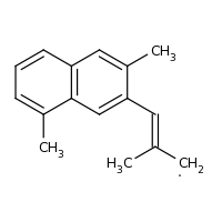 2d structure of (2Z)-3-(3,8-dimethylnaphthalen-2-yl)-2-methylprop-2-en-1-yl