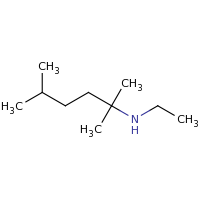 2d structure of (2,5-dimethylhexan-2-yl)(ethyl)amine