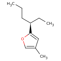 2d structure of 2-[(3R)-hexan-3-yl]-4-methylfuran