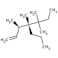 2d structure of (3R,4R)-3,4,5,5-tetramethyl-4-propylhept-1-ene