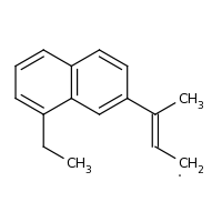 2d structure of (2E)-3-(8-ethylnaphthalen-2-yl)but-2-en-1-yl