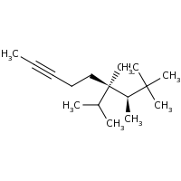 2d structure of (6R,7R)-6,7,8,8-tetramethyl-6-(propan-2-yl)non-2-yne
