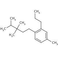 2d structure of 4-methyl-2-propyl-1-(3,3,4-trimethylpentyl)benzene