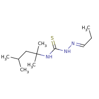 2d structure of 1-(2,4-dimethylpentan-2-yl)-3-[(E)-propylideneamino]thiourea