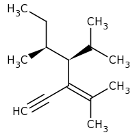2d structure of (4R,5S)-3-ethynyl-2,5-dimethyl-4-(propan-2-yl)hept-2-ene