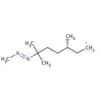 2d structure of (3R)-3,6-dimethyl-6-[(E)-2-methyldiazen-1-yl]heptyl