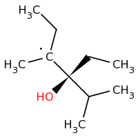 2d structure of (4R)-4-ethyl-4-hydroxy-3,5-dimethylhexan-3-yl