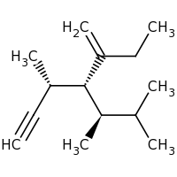 2d structure of (3R,4R,5R)-4-(but-1-en-2-yl)-3,5,6-trimethylhept-1-yne