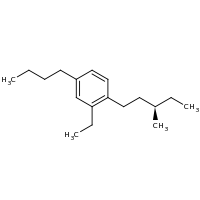 2d structure of 4-butyl-2-ethyl-1-[(3R)-3-methylpentyl]benzene